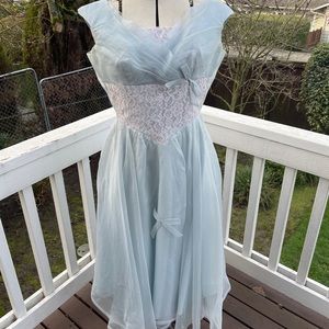 Vintage Formal Dress - Taffeta & Chiffon